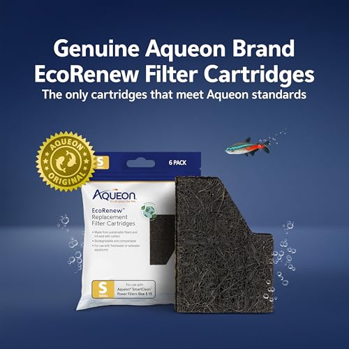 Aqueon GENUINE EcoRenew Filter Cartridges, For Freshwater and Saltwater Aquariums, Small, 6-Pack - size: 6 Pack