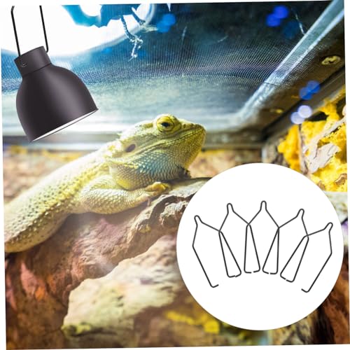 Kisangel 10pcs Reptile Light Cover Clamps for Turtle Tank Gecko Chameleon Cage Accessories Heat Light for Reptiles Lampshade Clips