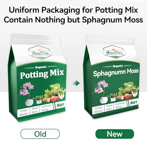 6QT Natural Sphagnum Moss for Plants, Orchid Moss Potting Mix for Repotting, High Water Retention, Help with Maintain Humidity, Plant Moss for Gardening, Hanging Baskets, Reptile Bedding - color: 6 Quart