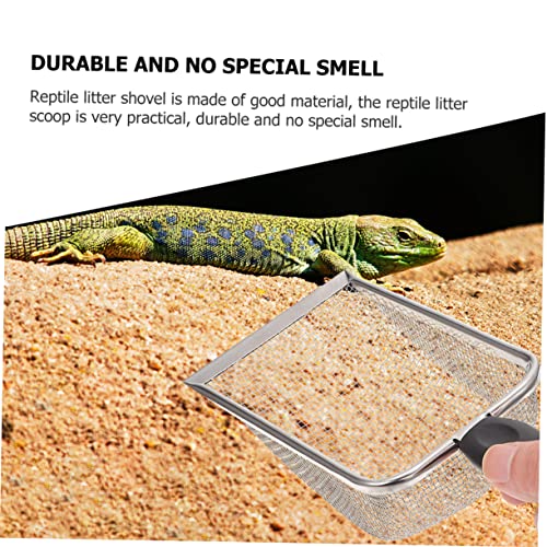 BESPORTBLE 2pcs Sand Steel Litter Scoop Long Handled Litter Shovel Aquarium Substrate Scooper Guinea Pig Poop Scooper Terrarium Tools