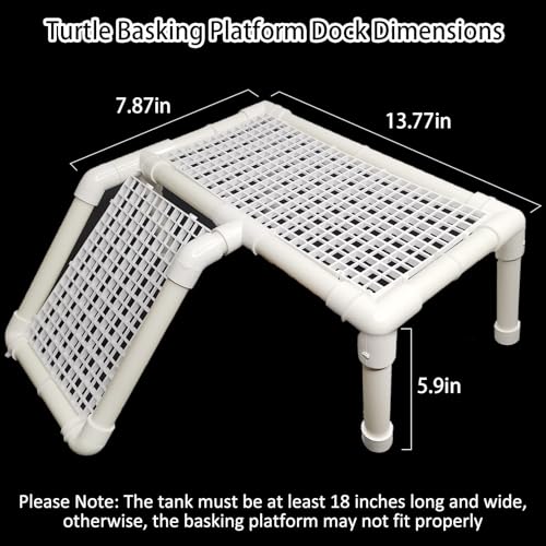 Fhiny Turtle Basking Platform, Tortoise Dock Plastic Resting Terrace Climbing Ramp Reptiles Habitat Terrarium Accessories Decor for Newts Lizard Gecko Hermit Crab - style: Basking Platform A