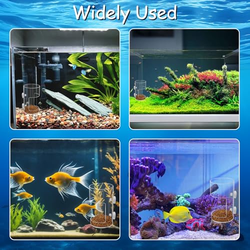 New Fish Tank Feeding Tray with Suction Cup, Feeding Tube Supplies, Tank Divider Supplies, Breeder Box for Aquarium, Round Aquariums & Fish Bowls Accessories - color: 2.Transparent