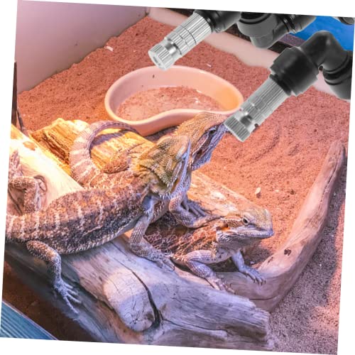 HANABASS 4pcs Reptile Mister Nozzles Misting System Garden Spray Head Tank Watering Tool - color: Blackx4pcs, size: 13.5X14X2CMx4pcs