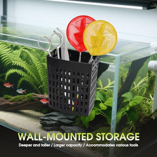 2 PCS Upgraded Aquarium Plant Holder, Adjustable Thickness Height Fish Tank Plant Holder with 2 Extension Hooks and 2 Suction Cups for Fish Tank Aquaponic Cultivation - color: Black