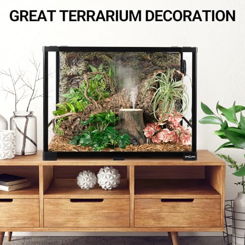 REPTIZOO Reptile Humidifier Fogger, Tree Trunk Humidifier with Top Mist Outlet, 1000ml Detachable Terrarium Humidifier Reptile Misting System Terrarium Decoration