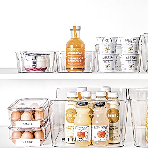 BINO Plastic Egg Container for Refrigerator - Clear, 13 Count, Sturdy, Durable - size: 13 Egg