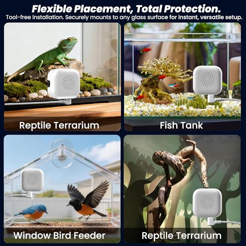 2026 Upgraded 2K Aquarium & Terrarium Pet Camera, Close-Focus Lens for Fish, Lizard & Reptiles, Easy Install, 5GHz Dual-Band WiFi, 24/7 Full Color Night Vision, Loop Recording, Motion Detection