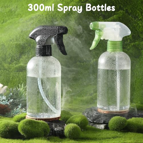 Bynccea Spray Bottle Empty Spray Bottles PET -10 oz/300 ml Plastic Water Sprayer bottles Refillable Containers Fine Mist Small Spray Bottles for Hair,Cleaning Solutions, Cooking