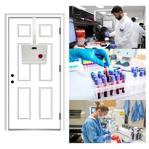 Over-the-Door Specimen Collection Box with Combination Lock | Steel Deposit Box for Urine Samples, Lab Specimens & Documents, Ideal for Clinics, Labs & Healthcare Facilities, Gray
