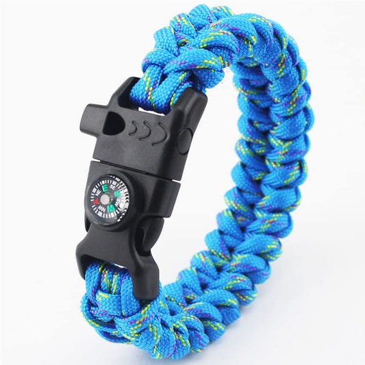 CooBigo 5/8" Compass Whistle Buckle Plastic Paracord Bracelet Outdoor Camping Emergency Survival Travel Kits - color: 10pcs 5/8 Inch Black