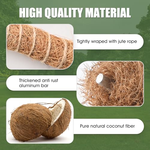 2 Pack Moss Pole 63 Inch Monstera Plant Sticks Support Tall Long Stakes | Climbing Indoor Large Bendable Handmade DIY Shape Grow Upwards - color: 2 Pack
