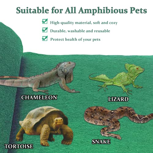 Tfwadmx 47.2" X 23.6" Reptile Carpet Large Mat Substrate Liner Bedding Reptile Supplies for Terrarium Lizards Snakes Bearded Dragon Gecko Chamelon Turtles Iguana - color: 1 PC, size: 47.2" X 23.6"