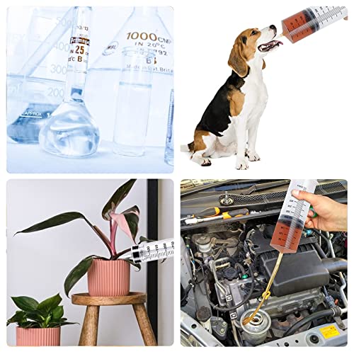 Large Feeding Syringe, 300 ML Plastic Pet Feeding Syringe Pet Nursing Syringe Feeding Tool for Liquid, Measuring, Scientific Labs, Glue Dispensing, Feeding and Measuring