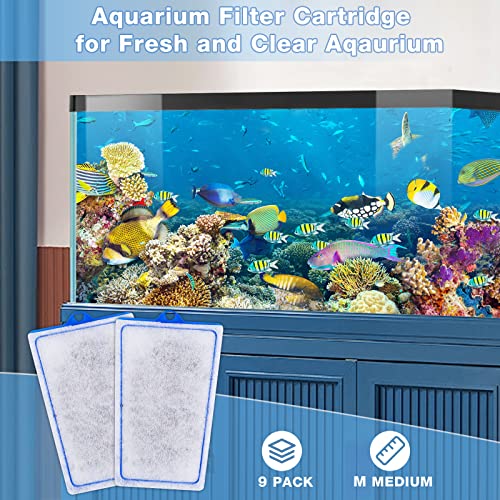 xbbwmrs 9 Count Assembled Medium Filter Cartridges Compatible with Tetra Whisper Bio-Bag Filters 10i PF10 Reptofilter 90 GPH Medium Replacement Filter Cartridges for Whisper Filter & Aquariums - size: Assembled Medium-9 Count