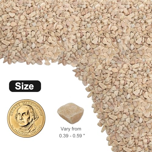 20lb Pea Gravels Natural River Rocks, Decorative Gravels for Plants-Small Pebbles-Ideal for Aquarium, Fish Tank, Vases, Succulents, Home Decor, Outdoor Garden Landscaping, Yellow Gravel - size: 20lb, style: Yellow Pea Gravel - decorative gravel for aquair