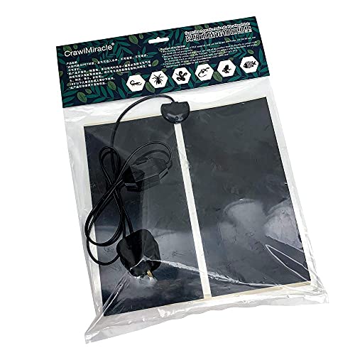 Tbrand Reptile Heating Pad with Temperature Adjustment, 110V 14W Heat Mat for Reptiles Tortoise Snakes Lizard Gecko Hermit Crab Turtle,Under Tank Heating Pad (14W(11inch*11inch)) - size: 14W(11inch*11inch)