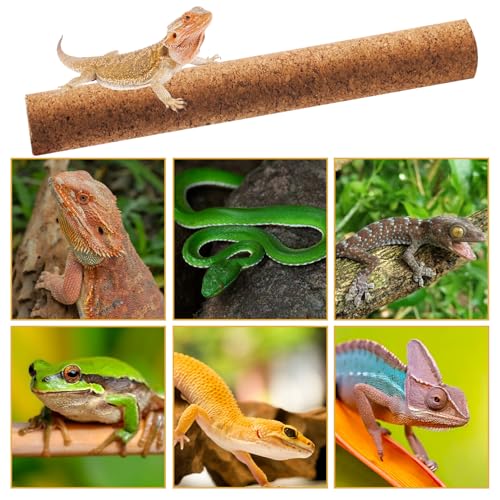 Reptiles Use Cork Branches Climb Branches,Natural Climbing Pet Cork Stick Natural Tree Frog Cork Wood Stick Branch for Reptiles Climbing Branches Frogs, Snakes, Lizards, Bearded Dragons - size: 11.81"D x 1.65"W x 1.65"H