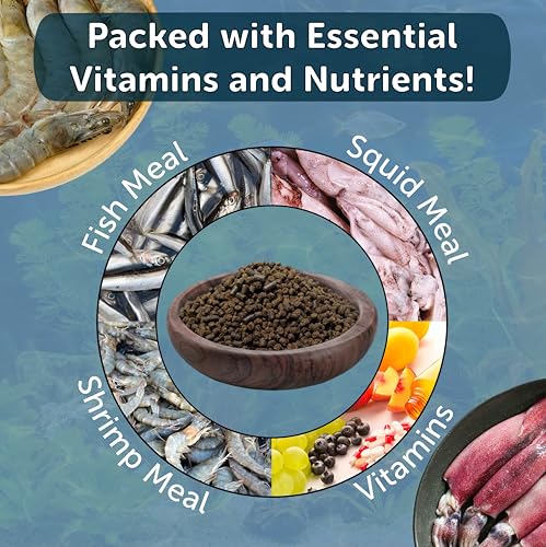 Axolotl Pellet Food 1/8" Soft Moist Sinking Pellets for Juvenile Axolotl Also Shrimp, Snails, Crayfish, Bottom Tropical Fish, Blackworm Pellets Included 6oz Canister