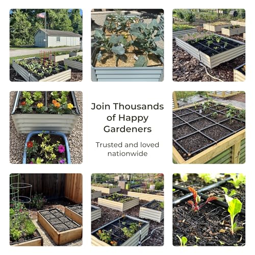Garden Grid 2x8 | Irrigation System for Garden Bed Watering | Pre-Assembled | 1-Min Setup Raised Bed Irrigation System; Full-Coverage, No Dry Spots; USA-Made; Lasts Years Longer Than Drip Kits, 22.5x88" - size: 2x8, style: Standard