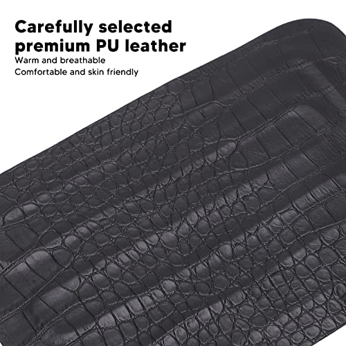 FTVOGUE Reptile Heating Pad, PU Leather Heating Mat with 3 Temperature Settings Up to 122°F, 8.5W 5V Pet Warmer Mat with 30 Minute Timer for Reptiles Turtles Lizards Snakes (1522)