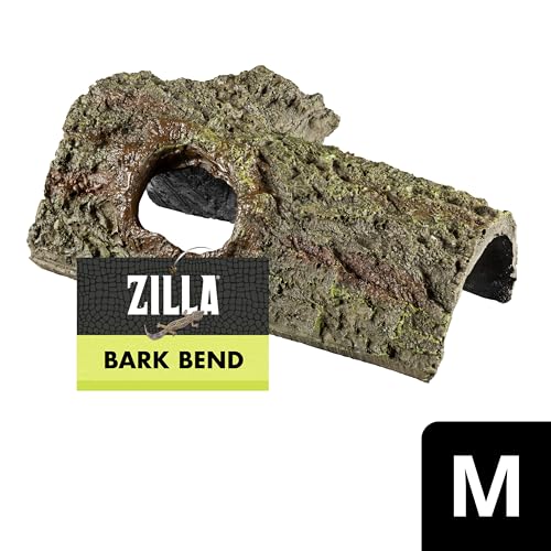 Zilla Pet Reptile Bark Bends Terrarium Decor, Medium,Brown - size: Medium, 4"L x 8"W x 3.5"H