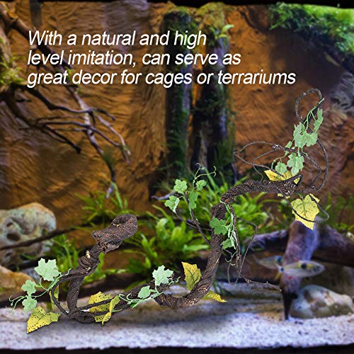 Artificial Vine Climber, Artificial Reptiles Vine Climber Jungle Forest Bend Branch Terrarium Cage Decor(WF-1) - size: WF-1