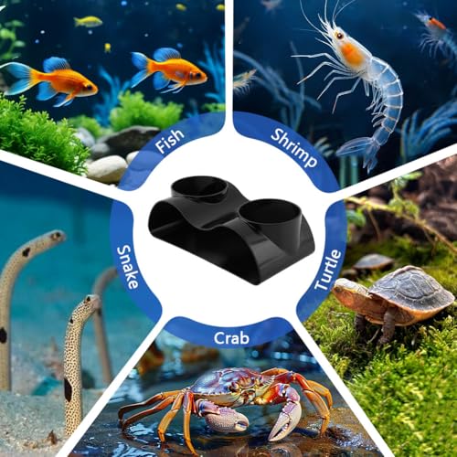 Aquarium Underground Tunnel Cave Fish & Shrimp Under Gravel Tunnel Aquarium Cave Hideout Shrimp and Fish Hiding Caves Shrimps Hideout(Size:Double Holes) - size: Double holes