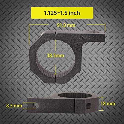 Tube Clamps - 4Pack,Cross Bar Clamp 1.125",1.25",1.5 inch,Roll Cage Clamp for Bar Diameter 1-1/8", 1-1/4",1-1/2" Mounting Bracket, Motorcycle Crash Bar Led pod Light Mount(28/32/38mm Clamp) - size: 1.125~1.5" Clamps