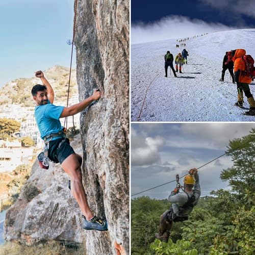 Climbing Rope Built in Steel Wire Static Rock Climbing Rope for Escape Rope Ice Climbing Equipment Fire Rescue Parachute(32 ft)