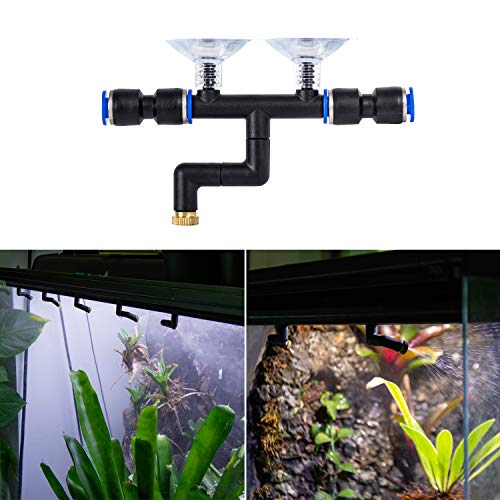 REPTI ZOO 4 Pieces Spray Nozzles Adjustable Fine Misting Water for Reptiles