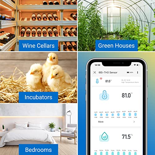 INKBIRD WiFi Thermometer Hygrometer IBS-TH3 Smart Temp Humidity Sensor