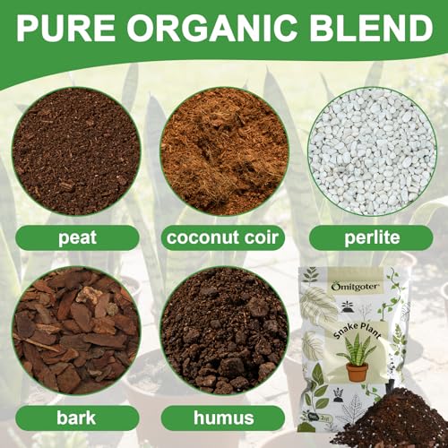 Organic Snake Plant Potting Soil 2qt- Well-Draining Nutrient-Rich Mix for Healthy Roots & Faster Growth, Natural Soil for Sansevieria Plants - color: Snake Soil, size: 2QT