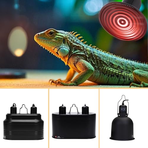 Aiicioo 75W Black Ceramic Heat Emitter 2Pack No Light Heat Bulb for Reptile Emitting Heat Lamp Bulb for Bearded Dragon Lizard Tortoise Turtle Snake Brooder Coop
