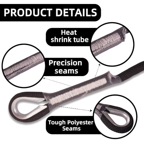 Static Climbing Rope - Heavy Duty Climbing Rope for Rock Climbing, Tree Climbing Gear, Arborist Rope, and Camping Rope - 10m (32ft), 20m (64ft), 30m (96ft) - color: Black, size: 10mm/20M(64ft)