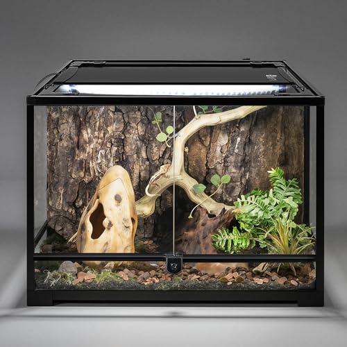 REPTIZOO UVB Reptile Light with Dimming, 24 inch UVA UVB LED Lamp for Bearded Dragon Turtle, 18W UVB Bulb Aluminum Fixture with Controller, 5 UVI Auto Mode, 0–100% Dimming & 9 Timer, Power-Off Memory - size: 24“