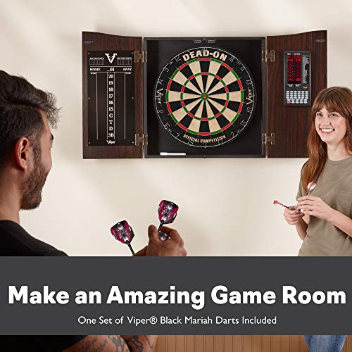 Deluxe Dartboard Cabinet with Integrated Pro Score and Cricket Scoreboard - style: Deluxe