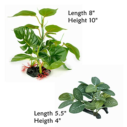 M2cbridge Artificial Fish Tank Plants Silk Aquarium Plant Aquatic Water Grass Foreground Decor (2PCS (Tall and Short)) - color: 2pcs (Tall and Short)