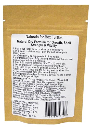 Nature Zone Naturals for Box Turtles, 2 oz, for Ornate. Eastern, Western, Land Turtle, Box Turtle Food