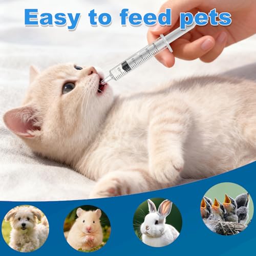 3ml Syringe with Measurement for Scientific Labs, Feeding Pets, Refilling and Measuring Liquids,Dispensing,with Cap (5PCS, 3ml) - size: 5PCS-3ml