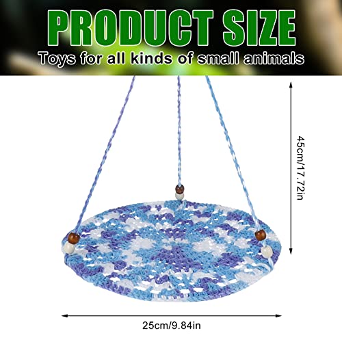 Jspupifip Reptile Hammock Bearded Dragon Accessories Hanging Hammock Blue | Small Pet Habitat Shelter Cage Accessories for Chameleon Birds Rats Hamster Iguana - color: Blue
