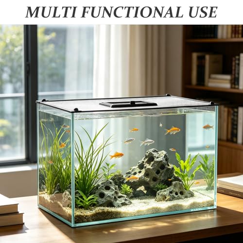 Fish Tank Lid Magnetic - Aquarium Tank Hood Top Cover - Aquarium Screen for Fish Covering - Terrarium Lid Easy Install 50x35cm/20 x14 - size: 50.00X35.00X0.50CM