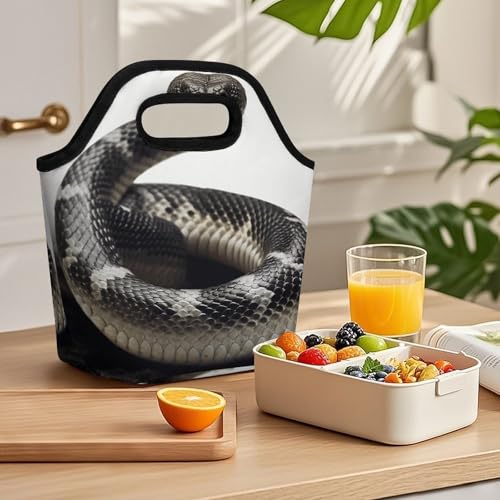 Cobra Snake Lunch Bag for Women/Men, Lunch Box Bag Insulated, Lunch Tote Reusable Portable for Work Outdoor Travel And Picnic Beach