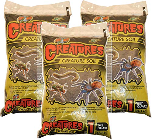 Zoo Med Creature Soil 1qt, Pack of 3.