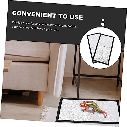 Reptile Heating Pad Reflective Film Insulation Mat for Snake Lizard Turtle Terrarium Heat Retention 11.81 X 6.29 X 0.03 in 2 Pack