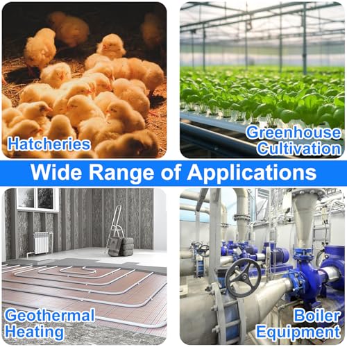 High-Power Temperature Control Switch, 63A 110V/220V Digital Thermostat | -40°C To 140°C Range, Real-Time LCD Display, Heating Cooling Control, Rail-Mounted, for Greenhouses, Aquaculture,Boilers