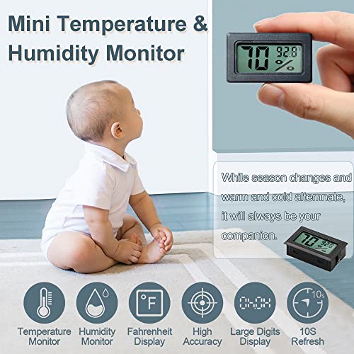 Humidity Gauge,Newlight66 Digital Hygrometer Indoor Outdoor Hygrometer Thermometer for Home Car Greenhouse(12 Pack