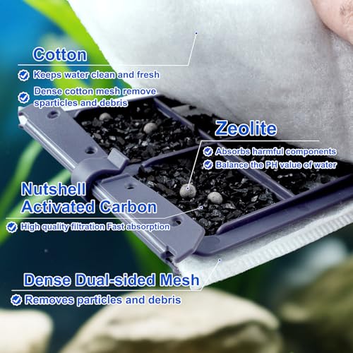 10 Pack Medium Aquarium Filter Cartridges for Filter Size 10 & E Internal Power Filter Size 20 - size: Medium - 10 Pack