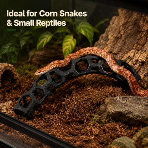 Premium Reptile Enrichment Toy, Seamless Snake Tunnel & Climbing Maze for Western Hognose, Corn Snakes, Milk Snakes & Small Reptiles, Safe Terrarium Habitat Decor, Fits Body Under 20mm