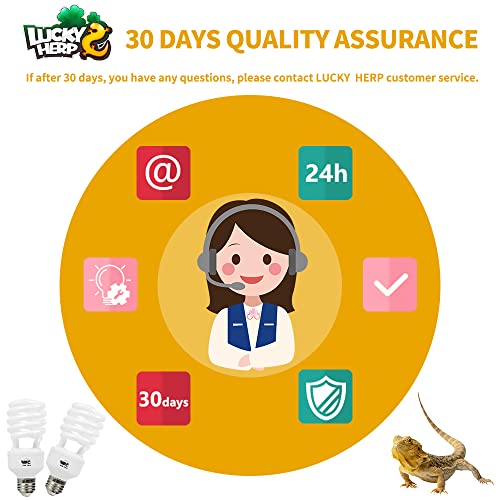 LUCKY HERP Desert UVA UVB Reptile Light Bulb 10.0 26W Compact Fluorescent Lamp - style: UVB10.0 26W