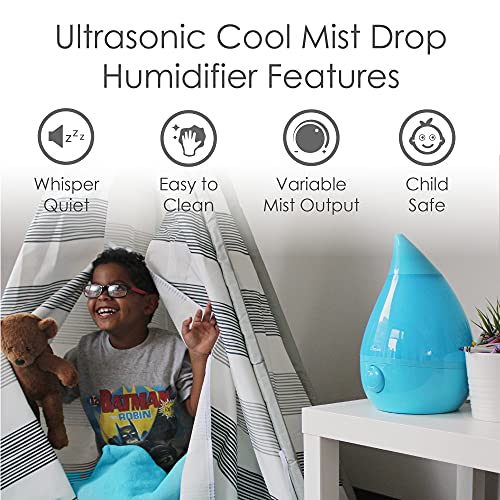 Crane Ultrasonic Cool Mist Humidifier for Bedroom, Baby Nursery, Kids Room, Plants, or Office, Large 1 Gallon Tank, Filter Optional, Aqua - color: Aqua